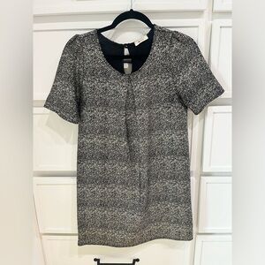 Everly Black and White Textured blouse